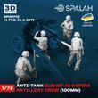 Set of figures "Anti-tank gun MT-12 Rapira artillery crew"