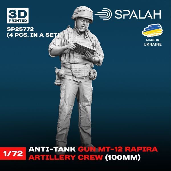 Set of figures "Anti-tank gun MT-12 Rapira artillery crew"