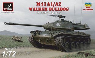 Assembly model 1:72 American tank M41A1/A2 Walker Bulldog Armory AR72412
