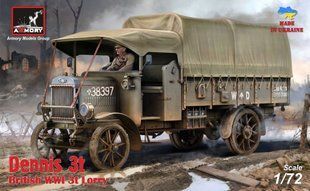 Assembly model 1:72 Dennis 3t truck - British WWI Lorry With Cargo Body Armory AR72101