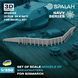 Set of scale models "Bismarck breakwaters for Revell kit", (3 pcs.)