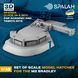 Set of scale models "Hatches M2 Bradley for Academy and Tamiya kits", (3 pcs.)