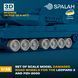 Set of scale model "Damaged road wheels for the Leopard 2 and PZH 2000", (14 pcs.)