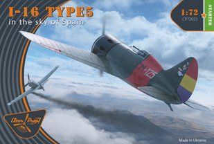 Збірна модель 1:72 літак Polikarpov I-16 Тип 5 у небі Іспанії Clear Prop 72023 CP72023 фото