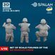 Set of figures "M2 Bradley crew",  (3 pcs.)