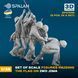 Set of scale figures "Raising the flag on Iwo Jima", (6 pcs.)