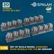 Set of scale model "Damaged road wheels for the M1 Abrams", (16 pcs.)