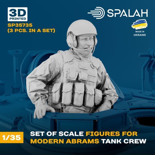 Set of figures "Мodern Abrams tank crew", (3 pcs.)