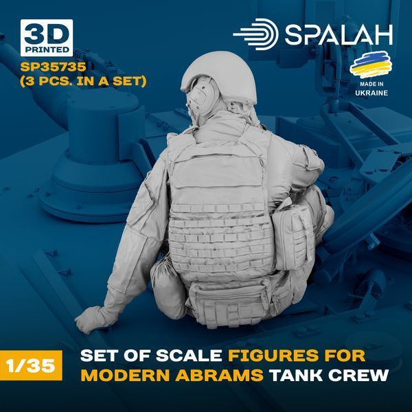 Set of figures "Мodern Abrams tank crew", (3 pcs.)