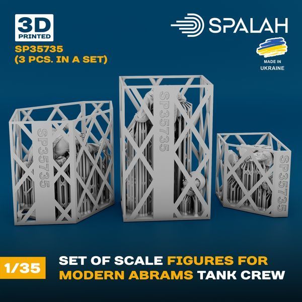 Set of figures "Мodern Abrams tank crew", (3 pcs.)