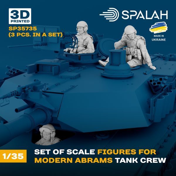 Set of figures "Мodern Abrams tank crew", (3 pcs.)