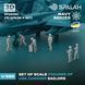 Set of figures "USS carrier sailors", (70 pcs.)