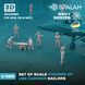 Set of figures "USS carrier sailors", (70 pcs.)