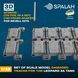 Set of scale model "Damaged track links for the Leopard 2 tank family", (170 pcs.+20 cross-shaped)