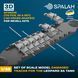 Set of scale model "Damaged track links for the Leopard 2 tank family", (170 pcs.+20 cross-shaped)