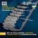 Set of scale model "Damaged track links for the Leopard 2 tank family", (170 pcs.+20 cross-shaped)