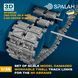 Set of scale model "Damaged track links T158LL for the M1 Abrams", (160 pcs.) (+20 cross-shaped)