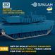 Set of scale model "Damaged track links T158LL for the M1 Abrams", (160 pcs.) (+20 cross-shaped)