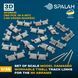 Set of scale model "Damaged track links T158LL for the M1 Abrams", (160 pcs.) (+20 cross-shaped)