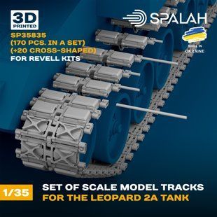Set of scale model "Worcable track links for the Leopard 2 tank family", (170 pcs.+20 cross-shaped)