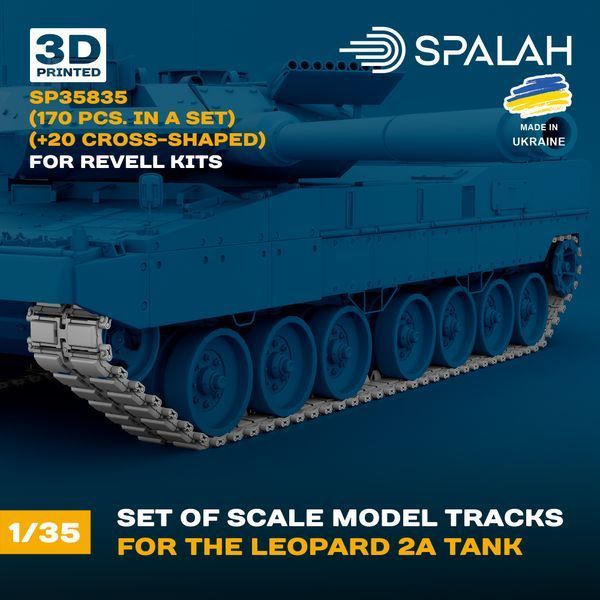 Set of scale model "Worcable track links for the Leopard 2 tank family", (170 pcs.+20 cross-shaped)