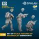 Set of figures "M2 Bradley dismounts", (3 pcs.)