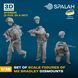 Set of figures "M2 Bradley dismounts", (3 pcs.)