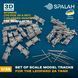 Set of scale model "Worcable track links for the Leopard 2 tank family", (170 pcs.+20 cross-shaped)