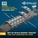 Set of scale model "Worcable track links for the Leopard 2 tank family", (170 pcs.+20 cross-shaped)