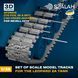 Set of scale model "Worcable track links for the Leopard 2 tank family", (170 pcs.+20 cross-shaped)