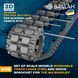 Набір масштабних моделей "Робочі гусеничні ланки (T161) з ведучою зіркою M2 Bradley для наборів Academy i Tamiya", (170 шт.) SP36135 фото 1